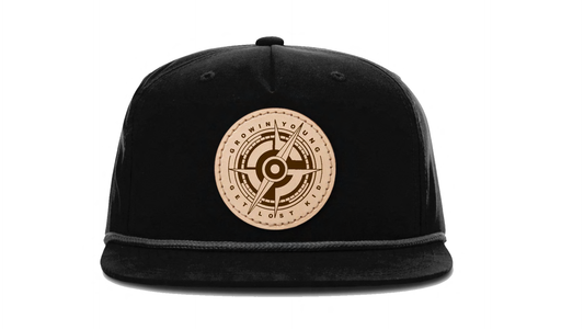 Brand Logo Circular Leather Patch Hat